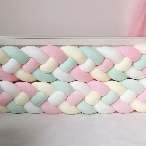 TRESSE DE LIT BEBE verts rose