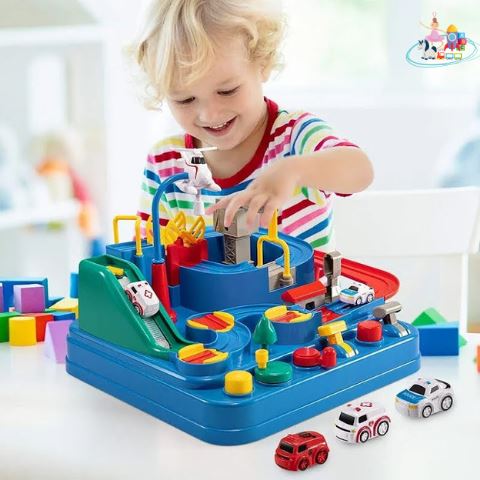 RacingRail™ | Piste de course mécanique pour enfant - zazajouets