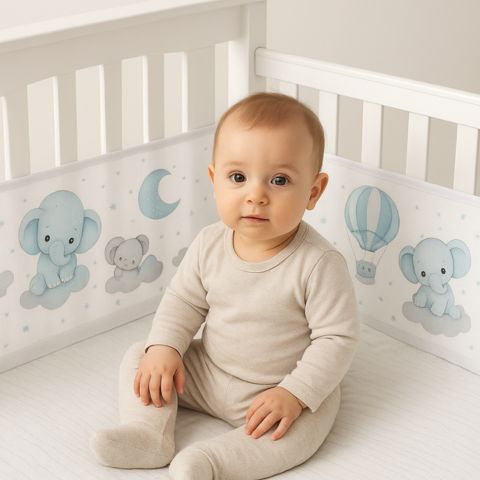 Tour de Lit Bébé  elephant 